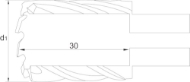 Afbeeldingen van Pha hss-co kernboor 14x25mm nitride