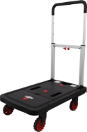 Afbeeldingen van Kel platformwagen alu rood-zwart max 125kg