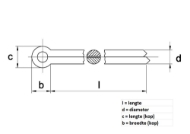 Afbeeldingen van Kelfort splitpen elvz 4.0x50mm din94