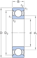 Afbeeldingen van SKF groefkogellager eenrijig 607.2ZR