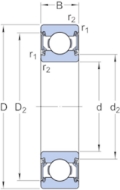 Afbeeldingen van SKF groefkogellager eenrijig 6202.2RSH