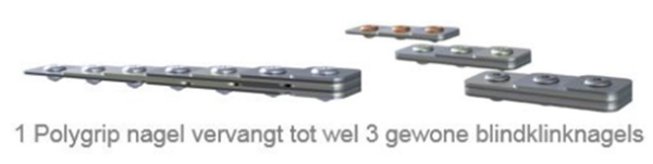 Afbeeldingen van Mini-pack PolyGrip alu/staal 4,8x10 K16