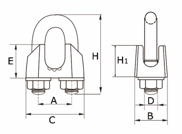 Afbeeldingen van Staaldraadklem 26mm ev type 741