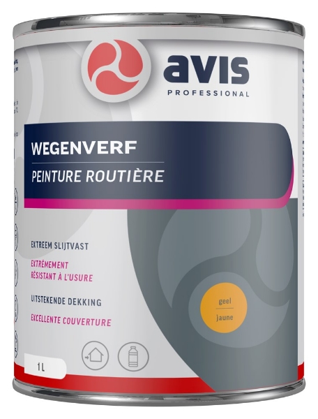 Afbeeldingen van Wegenverf geel blik a 750ml ral1023