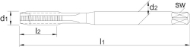Afbeeldingen van Pha hss-e mach.tap dl.gat din371 m5,0x0,8