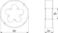 Afbeeldingen van I.t. hss ronde snijplaten bsw/whitw. 1/4"-20