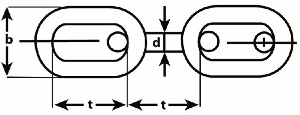 Afbeeldingen van Voetketting 5mm din763 rvs