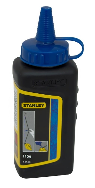 Afbeeldingen van Slaglijn-kleurkrijt Krijt 115 g blauw Stanley