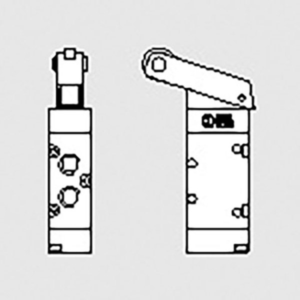 Afbeeldingen van Mw ventiel 5/2-1/8" nokrol bed. 1 armig