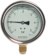 Afbeeldingen van Manometer 0-10b 1/2" oa 100mm rvs glyc.