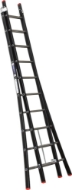 Afbeeldingen van Kelfort reformladder alu/zwart 2x10