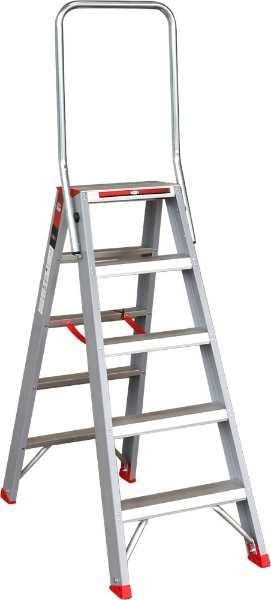 Afbeeldingen van Kel dubbel oploopbare trap 2x5 rollo