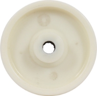 Afbeeldingen van Kelfort wiel pvc m.r.lgr 125mm wit 125mm wit