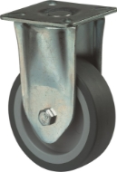 Afbeeldingen van Bokwiel blw/grs rub.125mm g.l. plaatbev.