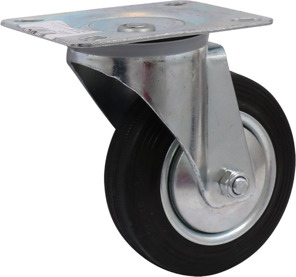 Afbeeldingen van Kelfort zwenkw.rub.geg.velg 100mm zw