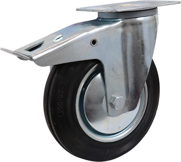 Afbeeldingen van Kelfort zwenkw.zw.geg.velg 200mm +rem