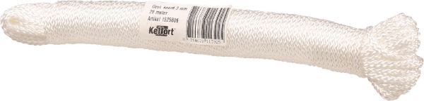 Afbeeldingen van Kelfort koord 3mm gevl. wit 20m verpakking