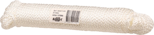 Afbeeldingen van Kelfort koord 5mm gevl. wit 20m verpakking