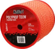 Afbeeldingen van Kelfort touw 8mm polypr oranje 100m geslagen