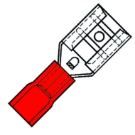 Afbeeldingen van Vlakstekerhuls 6,3x0,8mm rood sp1507fl