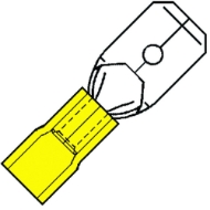 Afbeeldingen van Vlaksteker 6,3x0,8mm geel sp4607h
