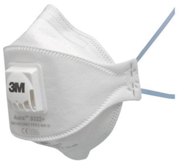 Afbeeldingen van 3m9322+ff p2 fijnstofmasker met ventiel