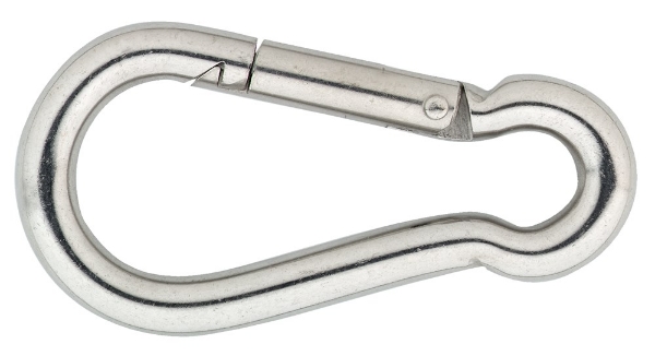 Afbeeldingen van Karabijnhaak 100x10 mm rvs