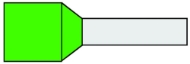 Afbeeldingen van Adereindhuls 6,0mm2 groen g494-n