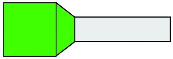 Afbeeldingen van Adereindhuls 6,0mm2 groen g494-n