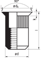 Afbeeldingen van Bl.klinkmoer m5 2,0-4,0mm staal a 250st