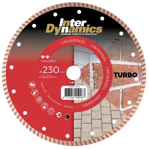 Afbeeldingen van Diamantzaagblad 230mm turbo standaard