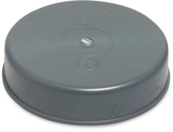 Afbeeldingen van PVC-U eindkap 110 mm lijmmof grijs KOMO