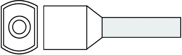 Afbeeldingen van Adereindhuls twin 0.5mm2 wit kl-t