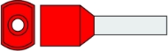 Afbeeldingen van Adereindhuls 2x1,00 rood g490twdka-n