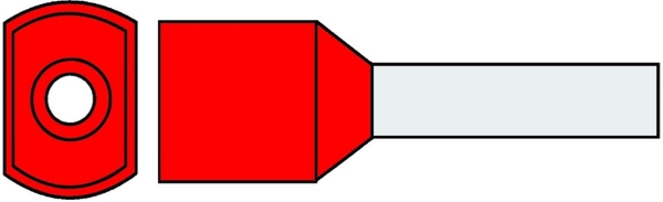 Afbeeldingen van Adereindhuls 2x1,00 rood g490twdka-n