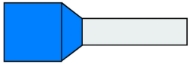 Afbeeldingen van Adereindhuls   0.25mm2 blauw kl-t