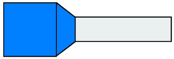 Afbeeldingen van Adereindhuls   0.25mm2 blauw kl-t