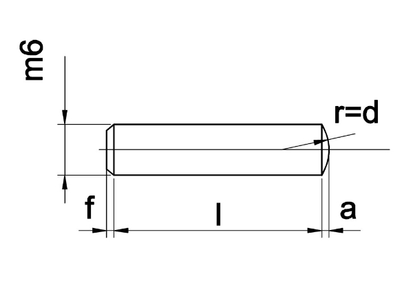 Afbeeldingen van Cilindrische pen 4x50mm din7