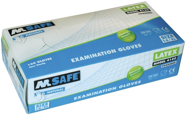 Afbeeldingen van Labhandschoen mt.6(xs) m-safe latex nat l.gp