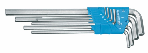 Afbeeldingen van Ged inbussleutelset lang 8-dlg 2-10mm