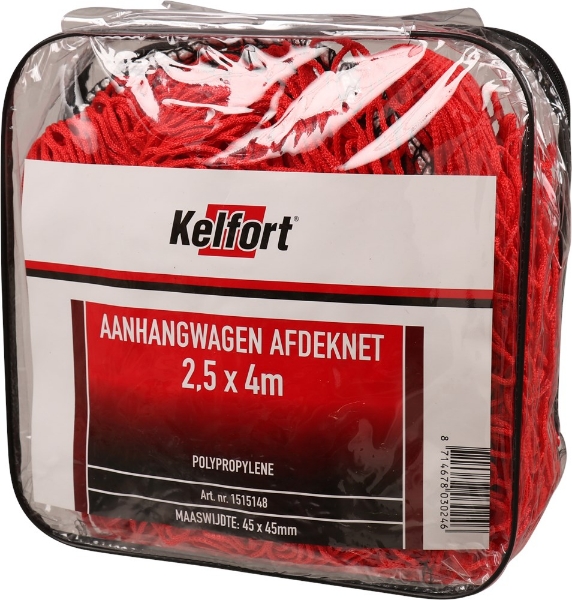 Afbeeldingen van Kelfort aanhangwagennet 2,5x4,0m maas 45mm