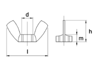 Afbeeldingen van Vleugelmoer m6 a2 din315