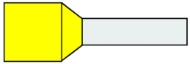 Afbeeldingen van Adereindhuls 1mm2 10mm pen geel
