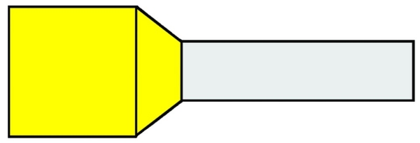 Afbeeldingen van Adereindhuls 1mm2 10mm pen geel