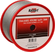Afbeeldingen van Kelfort staalkabel 5mm geg 6x19 100m