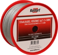 Afbeeldingen van Kelfort staalkabel 3-5mm geg/pvc 6x7 100m