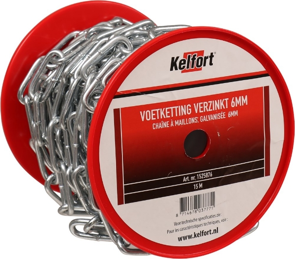 Afbeeldingen van Kelfort voetketting 6mm geg. 15m