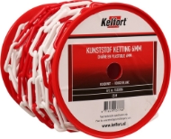 Afbeeldingen van Kel kunst.ketting rood/wit 6mm 25m