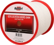 Afbeeldingen van Kelfort koord 8mm gevl. wit 100m