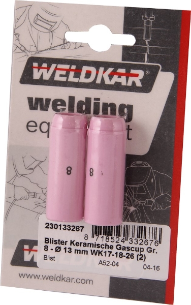 Afbeeldingen van Blister keramische gascup gr. 8 - ï 13 mm